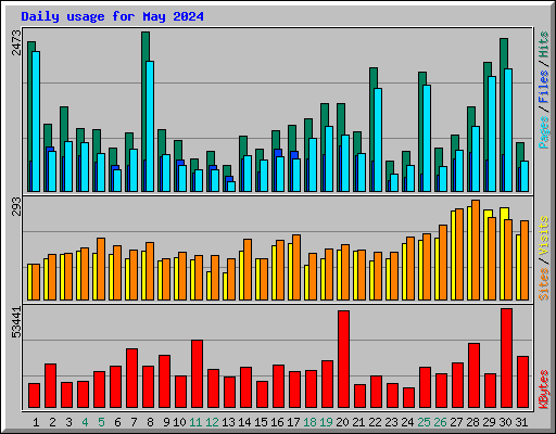 Daily usage for May 2024