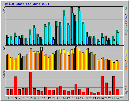 Daily usage for June 2024