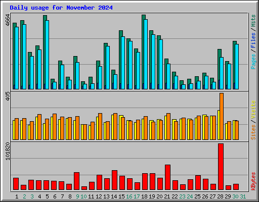 Daily usage for November 2024