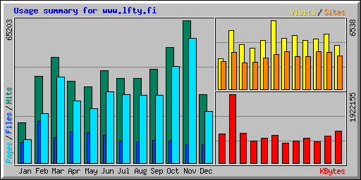 Usage summary for www.lfty.fi